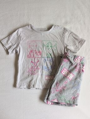 marvel spidey amazing friends summer t-shirt & shorts matching set 3T girls
